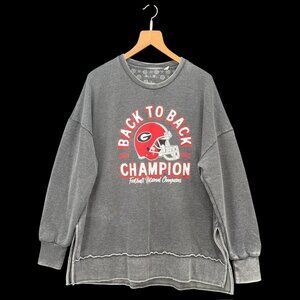 Pressbox Geogia Bulldogs ❤️"Back to Back Champion"🖤 Sweatshirt XL